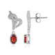 Tanzanian Ruby Silver Earrings