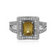 Yellow Zircon Silver Ring