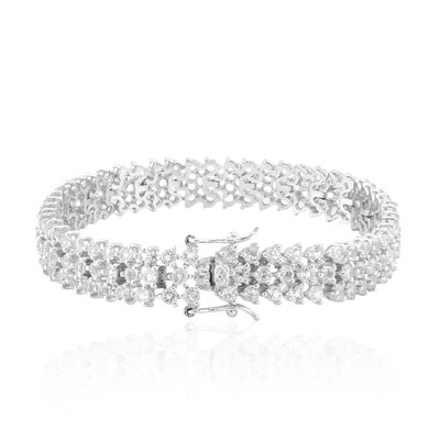 White Topaz Silver Bracelet