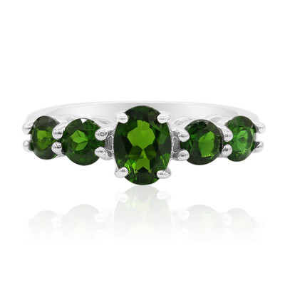 Russian Diopside Silver Ring