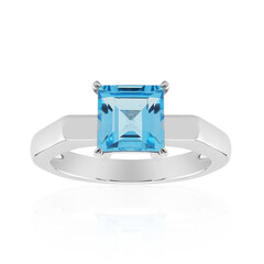 Swiss Blue Topaz Silver Ring