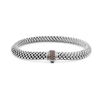 Mozambique Garnet Silver Bracelet (Nan Collection)