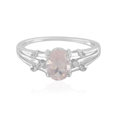 Rose Quartz Silver Ring