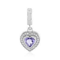 Unheated Tanzanite Silver Pendant