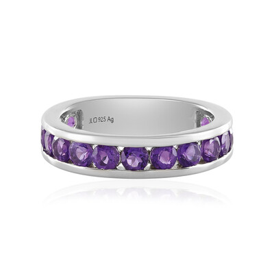 Zambian Amethyst Silver Ring