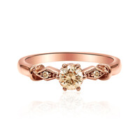 9K SI1 Argyle Rose De France Diamond Gold Ring