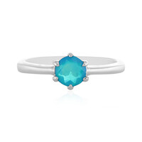 Blue Ethiopian Opal Silver Ring