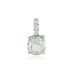 Green Amethyst Silver Pendant