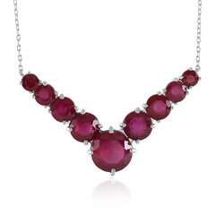 Madagascar Ruby Silver Necklace (de Melo)