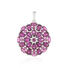 Rhodolite Silver Pendant