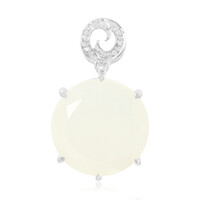 White Moonstone Silver Pendant