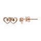 9K SI1 Argyle Rose De France Diamond Gold Earrings (Annette)