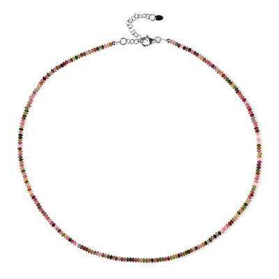 Fancy Tourmaline Silver Necklace