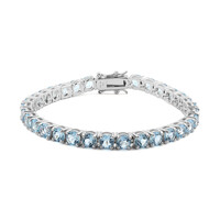 Sky Blue Topaz Silver Bracelet