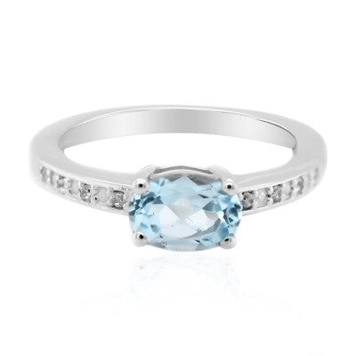 Sky Blue Topaz Silver Ring