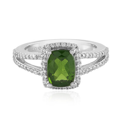 Russian Diopside Silver Ring