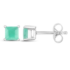 Socoto Emerald Silver Earrings