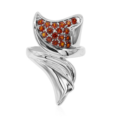 Mozambique Garnet Silver Ring (TPC)