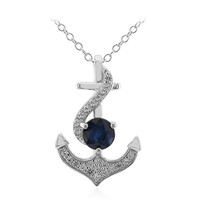 Blue Sapphire Silver Necklace