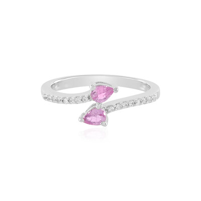 Pink Sapphire Silver Ring