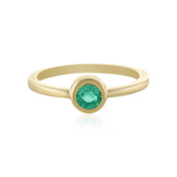 9K Russian Emerald Gold Ring