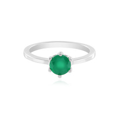 Green Onyx Silver Ring