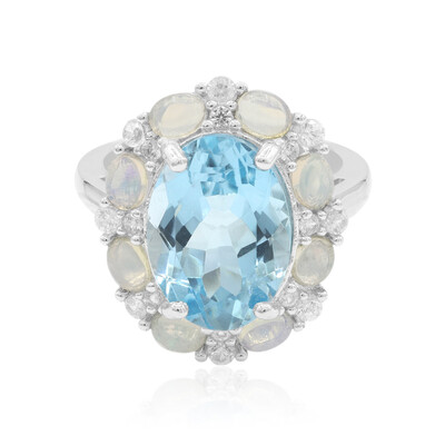 Sky Blue Topaz Silver Ring