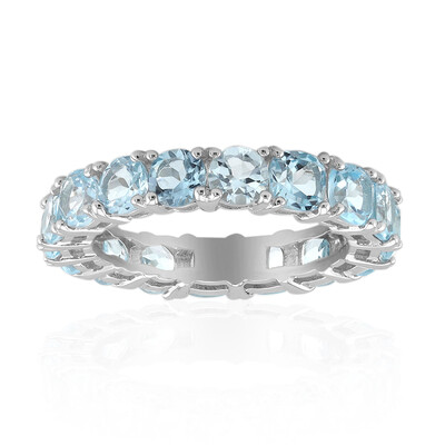 Sky Blue Topaz Silver Ring