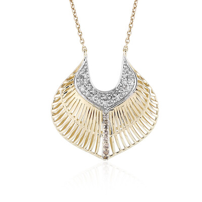 9K I1 (I) Diamond Gold Necklace (Ornaments by de Melo)