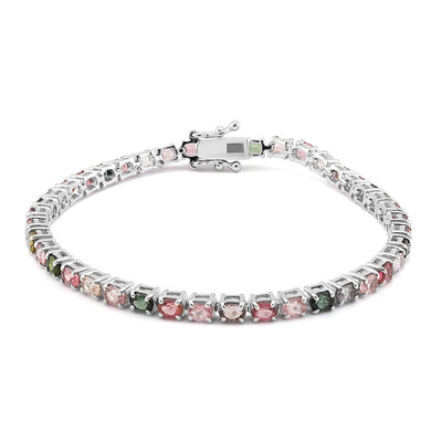 Fancy Tourmaline Silver Bracelet