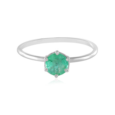 Colombian Emerald Platinum Ring