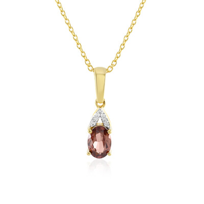 Pink Zircon Silver Necklace