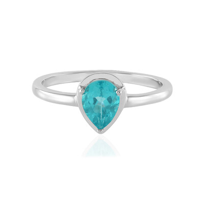 Blue Apatite Silver Ring