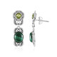 Malachite Silver Earrings (Desert Chic)