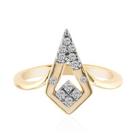 14K VVS1 (G) Diamond Gold Ring