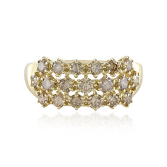 9K I2 Champagne Diamond Gold Ring (de Melo)