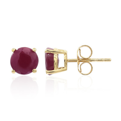 10K Ruby Gold Earrings