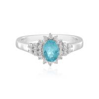 Blue Apatite Silver Ring