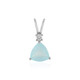 Aqua Chalcedony Silver Pendant