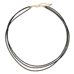 Black Spinel Silver Necklace