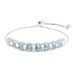 Sky Blue Topaz Silver Bracelet