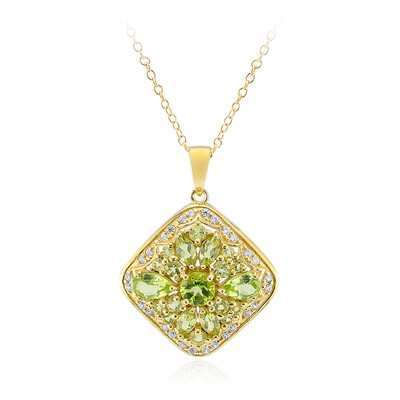 Burmese Peridot Silver Necklace