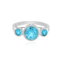 Paraiba Color Topaz Silver Ring