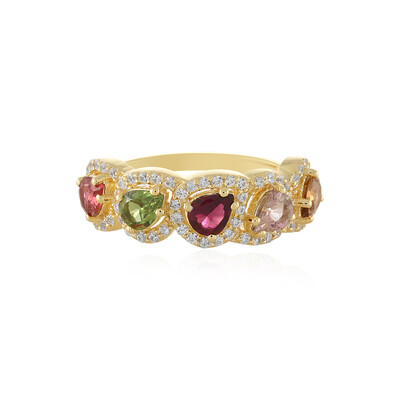 Fancy Tourmaline Silver Ring