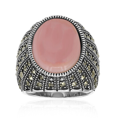 Pink Opal Silver Ring (Annette classic)