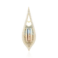 14K Ukrainian Bi-Colour Topaz Gold Pendant (de Melo)