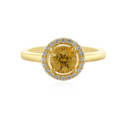 Yellow Zircon Silver Ring