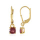 Mozambique Garnet Silver Earrings