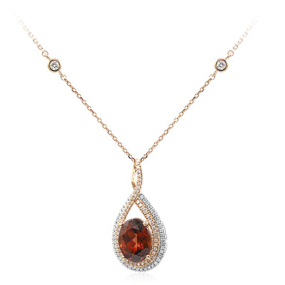 14K Brown Zircon Gold Necklace (CIRARI)