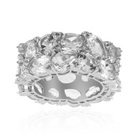 White Topaz Silver Ring